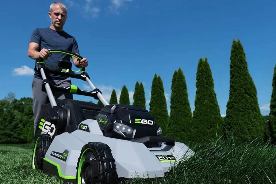 electric self propelled lawn mowers