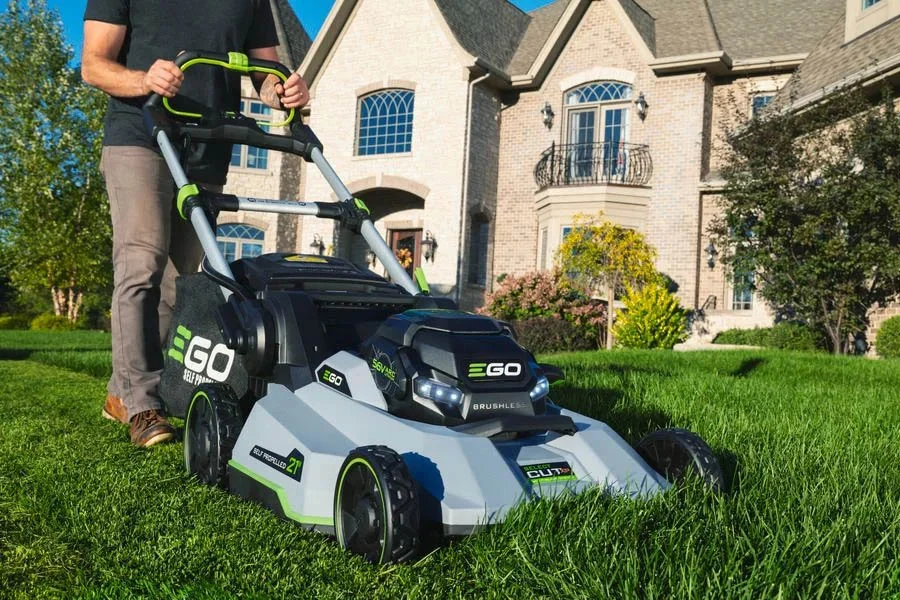 battery operated push lawn mower